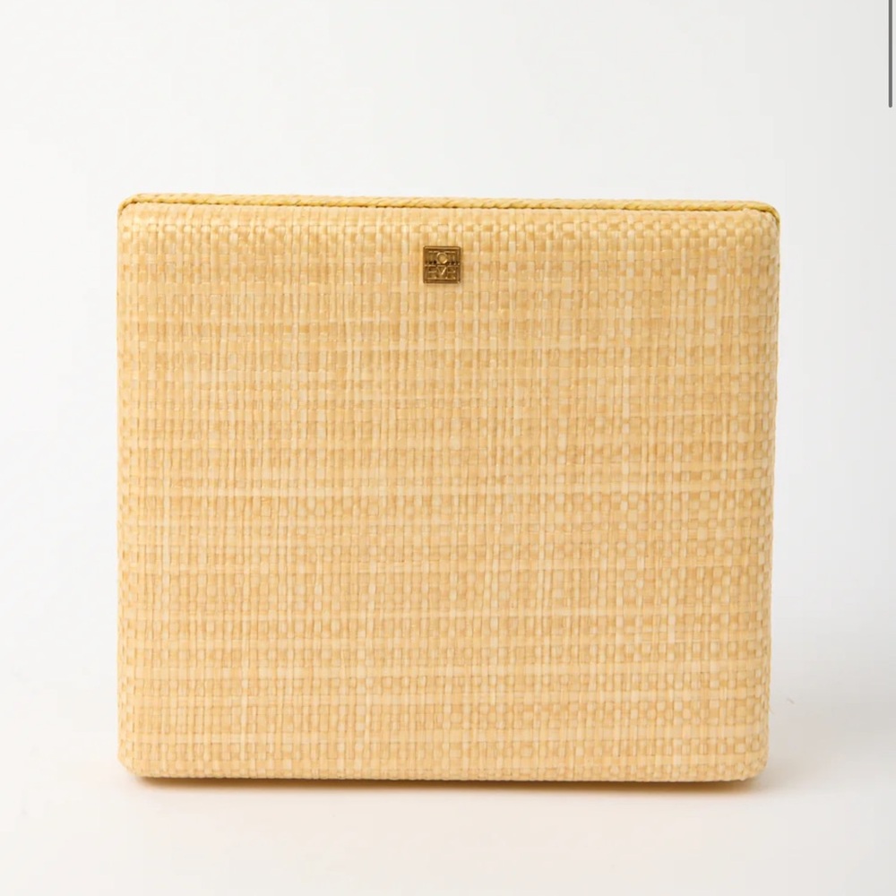 Toteme Raffia Box Clutch